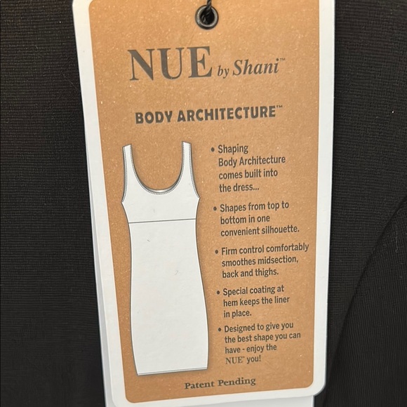 Nue by Shani Black Shaping Sheath Dress Size 14 NWT Sculpting Cocktail Dress - Picture 10 of 10